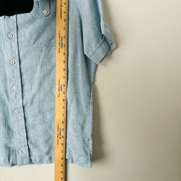 Kennington coastal lightweight breathable blue Button Shirt Men's XL - Picture 5 of 9